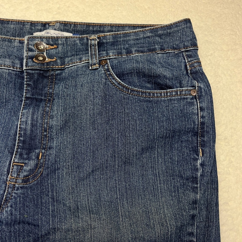 Bandolino Blu Jeans Womens 14 Blue Arianna Bootcut Dark Wash Stretch Denim